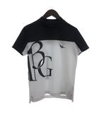 ウノピュウノウグァーレトレ 1PIU1UGUALE3 ゴルフ モックネック Tシャツ ロゴ GRT079 半袖 ブラック ホワイト Ⅲ S