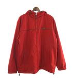 コンバース CONVERSE リバーシブル パーカー ジャケット ジップアップ 裏起毛 赤 レッド グレー L アウター