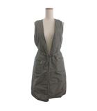 Sマックスマーラ 'S Max Mara ロングジレ ベスト ラビットファー カーキ系 40