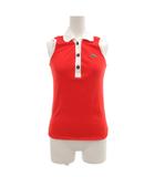 ラコステ LACOSTE ポロシャツ カットソー 40 ノースリーブ ワンポイント 赤 レッド /NU ■ECT