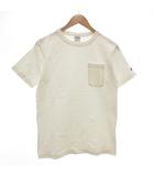チャンピオン CHAMPION Tシャツ S 白 ホワイト 無地 ラウンドネック 半袖 胸ポケット /YJ ■ECT