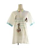 レオナールスポーツ LEONARD SPORT ポロシャツ 半袖 ワッペン 刺繍 白 ホワイト L ■ECT