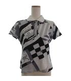 レオナールスポーツ LEONARD SPORT ポロシャツ 半袖 総柄 グレー系 40 ■ECT