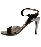 プラダ PRADA サンダル ストラップ シルバーカラー ブラック 35 約22-22.5cm