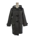 カオン Kaon チェック切替 ダッフルコート グレー 38 ■TC