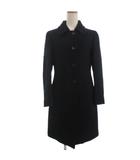 プラダ PRADA ステンカラー コート ロング ウール ブラック 42