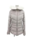 ゲス GUESS ダウンジャケット ダックダウン フェイクファー付きフード XS グレー /YJ ■TC