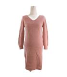 アプワイザーリッシェ Apuweiser-riche ニット ワンピース バックリボン アンゴラ ピンク 2 ■TC