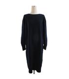 ノーリーズ Nolley's ワンピース ニット パールビジュー ボタン ネイビー 36 ■TC