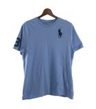 ポロ ラルフローレン POLO RALPH LAUREN Tシャツ 半袖 クルーネック ビッグポニー コットン 青 ブルー XL 大きいサイズ