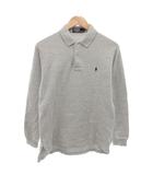ポロ バイ ラルフローレン Polo by Ralph Lauren ポロシャツ 長袖 テールカット ロゴ刺繍 L グレー /YJ ■ECT