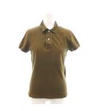 ラルフローレン RALPH LAUREN ポロシャツ 鹿の子 半袖 ポニーロゴ刺繍 M 茶 ブラウン 紫 パープル /YJ ■ECT