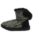 アグ オーストラリア UGG australia ヘビ柄 ムートンブーツ ミニベイリーボウ ブラック系 US5 22cm