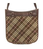 バーバリーブルーレーベル BURBERRY BLUE LABEL ノバチェック ショルダーバッグ ブラウン系 ■GY47