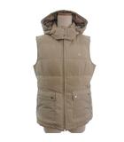 バーバリーゴルフ BURBERRY GOLF ダウンベスト ノバチェック ベージュ L ■GY47