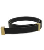 セリーヌ CELINE ナローベルト レザー ゴールド金具 ブラック 黒