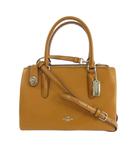 コーチ COACH キャリーオール ブルックリン ハンドバッグ ショルダー 2Way 金属プレート 56839 茶 ブラウン