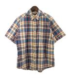 リーバイス レッドタブ Levi's RED TAB カジュアルシャツ 半袖 ボタンダウン チェック柄 コットン 青 ブルー L
