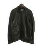 ウノピュウノウグァーレトレ リラックス 1PIU1UGUALE3 RELAX ライダースジャケット シングル シープスキン 黒 L