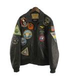 アヴィレックス AVIREX 783-4150003 フライトジャケット シープスキン レザー ワッペン 黒 M