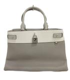 マイケルコース MICHAEL KORS 2WAY ショルダーバッグ ハンドバッグ レザー グレー ホワイト系