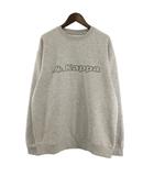 極美品 スウェット トレーナー 裏起毛 プルオーバー ロゴ グレー L