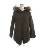 ザンパ ZAMPA モッズコート ラクーンファー カーキ M ■GY56