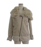 ロイヤルパーティー ROYAL PARTY レッキスファー フェイクムートン ジャケット ブルゾン 薄ベージュ 1 ■GY56