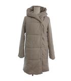 マジェスティックレゴン MAJESTIC LEGON フーデッド 中綿 ロングコート ライトベージュ F ■GY56