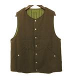リバーシブル ベスト 中綿 ウール 01 M カーキ