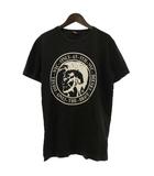 ディーゼル DIESEL Tシャツ 半袖 クルーネック ブレイブマン プリント コットン 黒 ブラック S