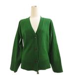 タグ付き ニット カーディガン 長袖 Vネック ワイドスリーブ 緑 グリーン F