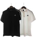 アディダス adidas 2点セット ポロシャツ 半袖 ブラック ホワイト M