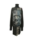 グラウンドワイ ヨウジヤマモト GroundY ゴッホ リブロングニット セーター タートルネック 3 L ダークグリーン