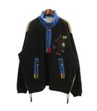 アダバット adabat フリースジャケット ボア ロゴ刺繍 ブラック ベージュ ゴルフウェア