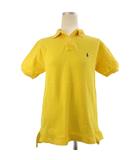 ラルフローレン RALPH LAUREN ポロシャツ 半袖 鹿の子 ロゴ刺繍 コットン 黃 イエロー L