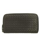 ボッテガヴェネタ BOTTEGA VENETA ラウンドファスナー 長財布 イントレチャート レザー ブラック 黒