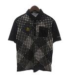 ルコックスポルティフ le coq sportif ポロシャツ 半袖 フラッグチェック ゴルフ ブラック M