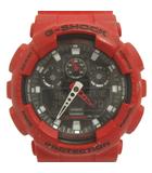 カシオジーショック CASIO G-SHOCK VIVID COLOR 腕時計 アナデジ GA-100B クォーツ レッド 赤
