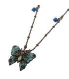 アナスイ ANNA SUI バタフライモチーフ ネックレス ペンダント ブルー ブラック系 ■GY99