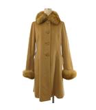 トッカ TOCCA ロングコート フォックスファー ボリュームネック カシミヤ ベージュ 2