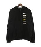 ナイキ NIKE パーカー プルオーバー 裏起毛 ロゴプリント ブラック L