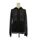 ダブルスタンダードクロージング ダブスタ DOUBLE STANDARD CLOTHING メッシュ パーカー ジップアップ ロゴテープ ジップアップ 黒 36