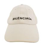 バレンシアガ BALENCIAGA ロゴ キャップ 452245 帽子 白 ホワイト L ■GY47