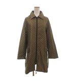 ゲラルディーニ GHERARDINI 総柄 ジップアップ ナイロン コート ベージュ ブラウン系 M