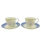 ティファニー TIFFANY & CO. バレー Valley カップ&ソーサー コーヒーカップ 花柄 2客 ホワイト