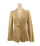 ランバン LANVIN テーラードジャケット シングル 1B ストレッチ ベージュ 38