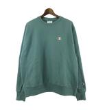 チャンピオン CHAMPION Reverse Weave リバースウィーブ crewneck sweatshirt トレーナー スウェット 裏起毛 ロゴ刺繍 コットン グリーン XL 大きいサイズ