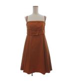 フォクシーニューヨーク FOXEY NEW YORK キャミワンピース ひざ丈 オレンジ系 40