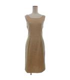 フォクシー ブティック FOXEY BOUTIQUE ノースリーブ ニット ワンピース ひざ丈 ベージュ 40